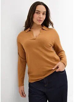 Pikétröja av fintrådig viskos, bonprix