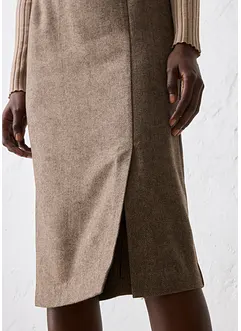 Pennkjol i ylleblandning, bonprix