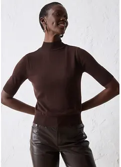 Polotröja av mjuk yllemix, bonprix