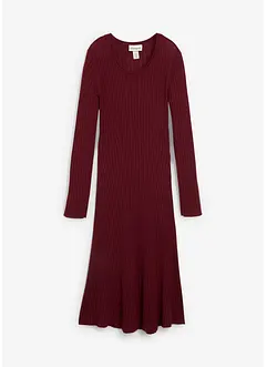 Stickad klänning i merinoull, bonprix