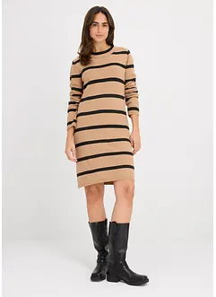 Stickad klänning i figurnära modell, bonprix