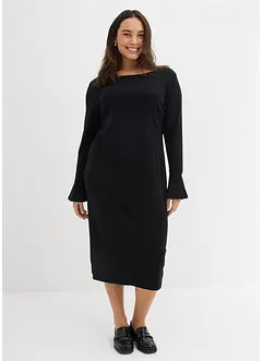 Trikåklänning av ren bomull, bonprix