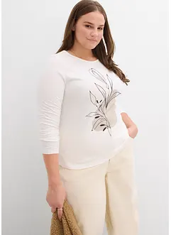 Långärmad topp av bomull, bonprix