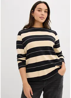 Långärmad topp av kraftig bomull, bonprix