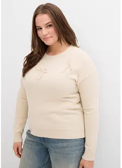 Tröja med rosetter, bonprix