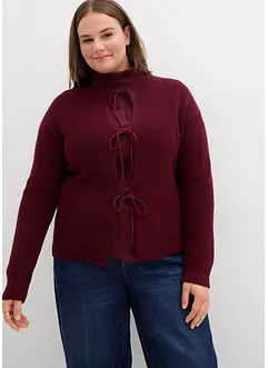 Cardigan med knytband, bonprix