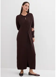 Finstickad klänning i viskosmix, bonprix