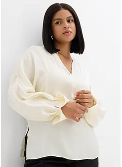 Lätt glansig blus av viskosmix, bonprix