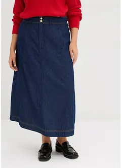 Mellanlång jeanskjol, bonprix