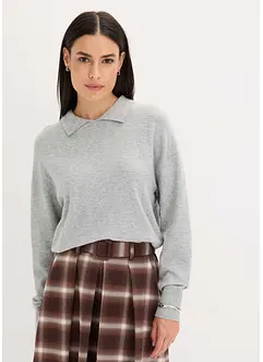 Finstickad tröja med viskos, bonprix