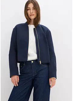 Blusjacka i mjuk materialmix, bonprix