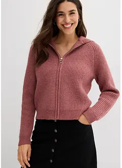 Cardigan med huva, bonprix