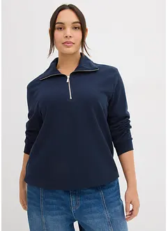 Oversizesweatshirt med dragkedja, bonprix