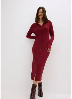 Stickad klänning av mjuk viskosmix, bonprix