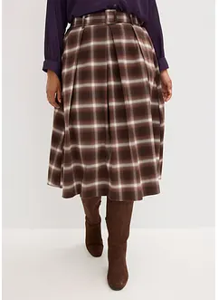 Veckad kjol och skärp (2 delar), bonprix