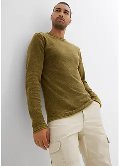 Tröja med tvättade effekter, Slim Fit, bonprix