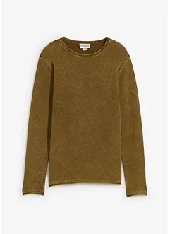Tröja med tvättade effekter, Slim Fit, bonprix