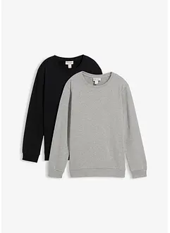 Sweatshirt av ekologisk bomull (2-pack), bonprix