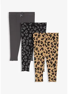 Leggings av ekologisk bomull (3-pack), bonprix