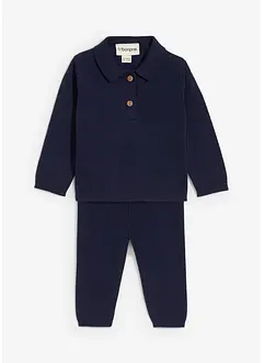 Tröja med tenniskrage och leggings (2 delar), bonprix