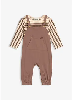 Body och byxa av ekologisk bomull (2 delar), bonprix