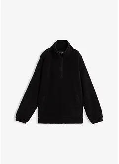 Fleecetröja med ståkrage, bonprix
