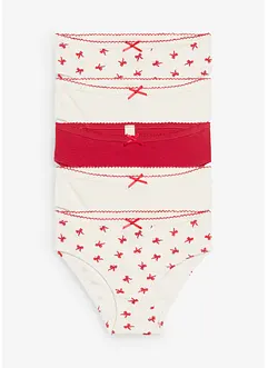 Trosa av mjukt, ribbat material med satinrosett (5 par), bonprix