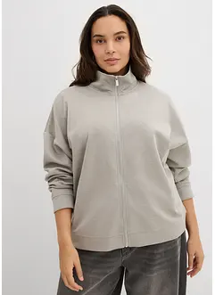 Trikåjacka med dragkedja i neopren, bonprix