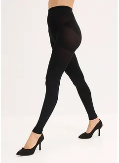 Formande, ogenomskinliga leggings med push up och bekväma muddar (80 den), bonprix