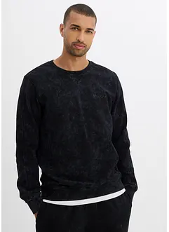 Sweatshirt med tvättad look i ekologisk bomull, bonprix