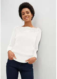 Tröja med spets, bonprix