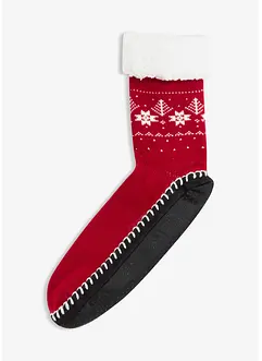 Mysstrumpor med påsydd anti halk-sula och teddyfoder, bonprix