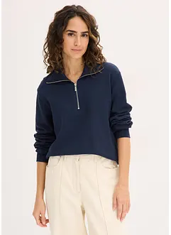 Oversizesweatshirt med dragkedja, bonprix