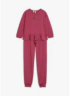 Topp och joggingbyxa med ekologisk bomull (2 delar), bonprix