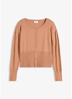 Finstickad cardigan av viskos med mjukt fall, bonprix