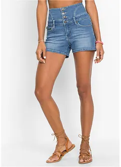 Jeansshorts med hög midja, bonprix