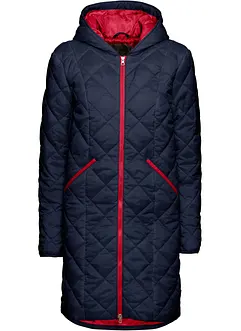 Täckkappa med luva, tvåfärgad, bonprix