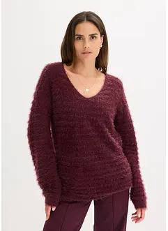 Lång fluffig tröja, bonprix