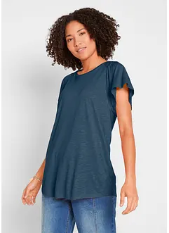 Topp i flamgarn med vingärmar, bonprix