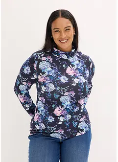 Långärmad topp i mjuk viskosmix, bonprix