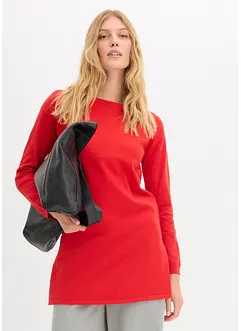 Lång tröja med återvunnen bomull, bonprix