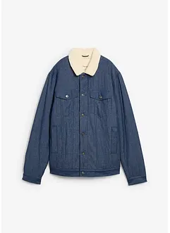 Jeansjacka med teddyfoder, bonprix