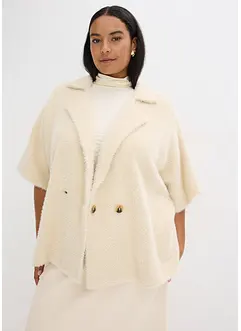 Stickad kofta av fjädergarn, bonprix