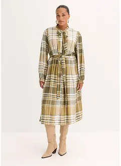 Midiklänning med knytband, bonprix