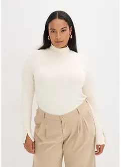 Polotröja med dekorativa knappar, bonprix