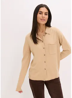 Finstickad skjorta, bonprix