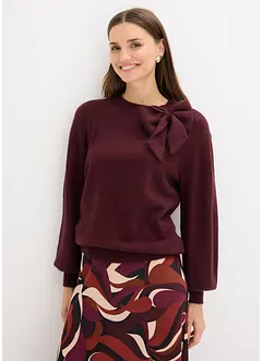 Tröja med rosettapplikation, bonprix