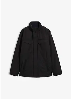 Vattentät funktionsjacka med huva i kragen och axelklaffar, bonprix