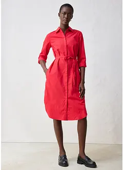 Skjortklänning med silke, bonprix