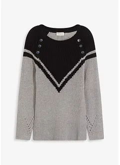 Tröja med knappar, bonprix